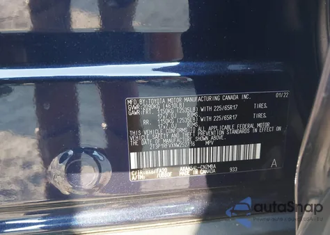 2022 Toyota Rav4 Xle из США, поврежденный, VIN 2T3P1RFVXNW252716